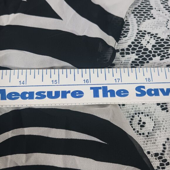 Y2k Vintage Repaired Zebra Print One Shoulder Top - Picture 13 of 13